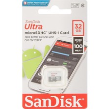 Sandisk Ultra Microsdhc 32GB, C10, Uhs-1, 100MB/S R, 3x5, 7y