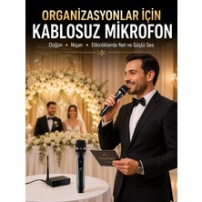 Uravas Store Yeni Nesil Kablosuz El Mikrofonu Seti Dijital Ekranlı Çift Mikrofonlu