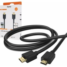 Hama HDMI Kablosu 3 Metre Ultra Yüksek Hızlı (Monitör Kablosu 4K / 8k, 48 Gbit/s, UHD Ekran Kablosu,