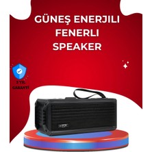 Renas Store J-Ipox P520 Solar Enerjili Bluetooth Hoparlör Fm Radyolu 8W Ses