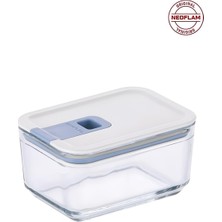 Orchid Neoflam Perfect Seal Dikdörtgen Cam Saklama Kabı, Kapaklı, Mikrodalga Fırın, Fırına Uygun, 50