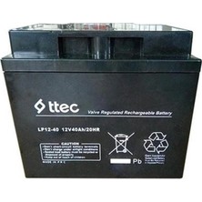 Ttec Plus Ttec 12V 40AH Bakımsız Kuru Akü (Kdo)