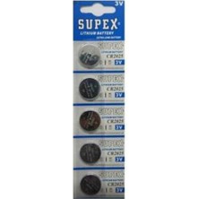Supex CR2025 3V Lityum 5li Blister Pil (Kdo)