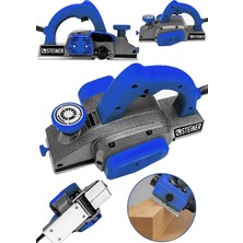 Steiner Germany Technology 3400 Watt Metal Şanzıman Çift Bıçaklı Planya Rende Makinesi Mavi