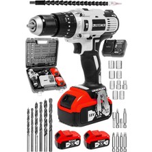 Steiner Alman Darbeli 13MM 58 V 5 Ah Çift Xr Akülü Metal Mandren Şarjlı Vidalama Matkap