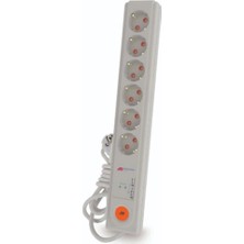 Mutlusan 6lı Anahtarlı Topraklı Grup Priz 2 USB (Ç.k.)(3x1.5 1.5 Mt) (001 175 670002 15 00) (Kdo)