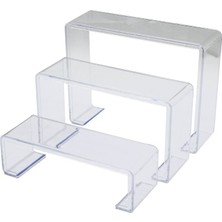 Renas Store Poşetli 3 Boy Merdiven Teşhir Ayak Yükseklik: 6-11.5-16.5cm Derinlik: 6.5cm En: 19.5-20.5-21.5cm (5528)