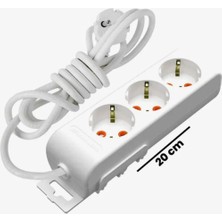 Mutlusan Rı-Tech 3lü 1mt Topraklı  Grup Priz  (001 175 310002 01 00) (Kdo)