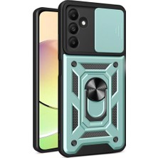 ALK Samsung Galaxy M15 Kılıf Pars Lens Yüzüklü Silikon - Yeşil