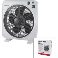 Uravas Store 10 Inç Kutu Fan Vantilatör 3 Kademe Hız 6 Plastik Kanat 38W 60DK.ZAMAN Ayarlı MTR-F610