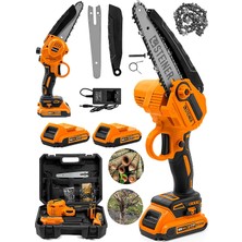 Steiner Alman 198 Vf 10 Ah 25 cm Bakır Sargılı Akülü Dal Kesme Budama Testere Bıçkı Makinesi Turuncu