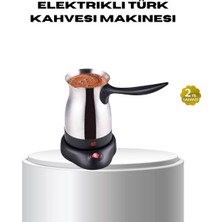 Armüz Paslanmaz Çelik Elektrikli Cezve 800W 6 Fincan Kapasiteli
