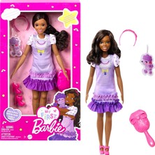 Barbie HLL20 - My First Brooklyn Bebek, Yumuşak, Hareketli Gövde, Siyah Saç ve Aksesuar, Okul Öncesi