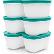 Tupperware Dondurucu Kap 170 ml Beyaz Nane (6) Buz Kristali Kutu Buz Kristali Dondurucu Kabı