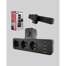 Renas Store 7 Portlu Çoklu Priz USB ve Type-C Girişli Akıllı Güç Ünitesi