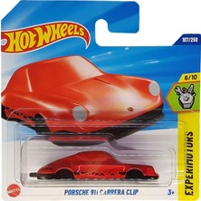 Hot Wheels Porsche 911 Carrera Clip JBB12 Experimotors 6/10 Short Card Kırmızı Anahtarlık Porsche Li