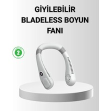 Armüz Giyilebilir Boyun Fanı 360° Dairesel Rüzgar ve 5 Kademeli Hız Ayarlı