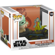 Funko Pop! Deluxe: Star Wars The Mandalorian - Din Grogu (The Child, Baby Yoda) Kurbağa ile - Özel S