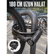 Die Grup Motosiklet, Bisiklet ve Elektrikli Scooter Için Ağır Hizmet Tipi Çelik Halat Kilidi