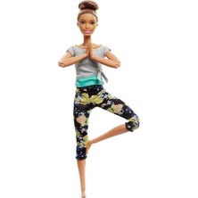Barbie Sonsuz Hareket Bebekleri - Kahverengi Saçlı, Topuz FTG82