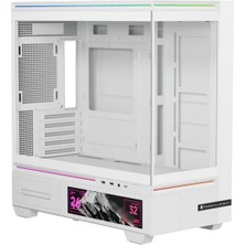 Thermalright TL-M10 Vision White Argb Temperli Cam Mid Tower Matx Gaming Kasa