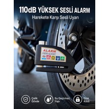 Yüksek Sesli 110DB Çelik Disk Kilidi Su Geçirmez Yeni Nesil