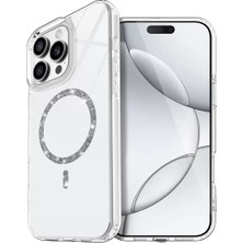 Uravas Store Apple iPhone 16 Pro Live Diamond Magsafe Kapak - Şeffaf