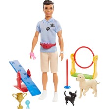 Barbie GJM34 - Ken Köpek Eğitmeni Oyuncak Bebek ve Oyun Seti