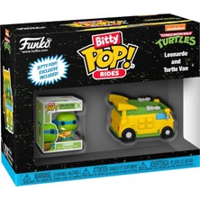 Funko Pop Bitty Ride: Teenage Mutant Ninja Turtles - Leonardo With Van - Tmnt Retro/klasik - Koleksi