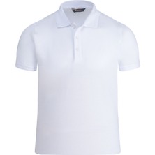 Hatemoğlu Beyaz Regular Fit 100% Pamuk Polo Yaka Tişört