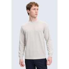 Hatemoğlu Gri Regular Fit Bisiklet Yaka Sweatshirt