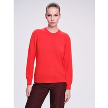 Hatemoğlu Saykı Woman Regular Fit %100 Kaşmir Kırmızı Kazak