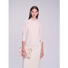 Hatemoğlu Saykı Woman Regular Fit %100 Kaşmir Ekru Kazak