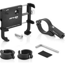 Suporte Bisiklet Motorsiklet Gidon Metal Vidali Siyah Telefon Tutucu KR01