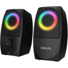 Segment Mikado MD-90R 2.0 5W - 2 Siyah Bluetooth Rgb 2.0 Gaming Speaker (Kdo)