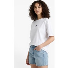New Balance Nb Lıfestyle Men T-Shırt Erkek Beyaz T-Shirt - MNT3618