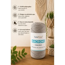 Lanaprime Makrome Örgü Ipi (1,4mm) 230MT Çanta Ipi 200GR Polipropilen - Taş