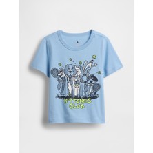 Gap Erkek Bebek Açık Mavi Mix & Match Grafik Baskılı T-Shirt