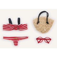 DeFacto Çizgili Bikini Takımlı Charm Anahtarlık Kıyafeti H7744AXNS