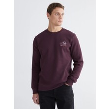 Lc Waikiki Yeni Sezon Bisiklet Yaka Baskılı Erkek Kalın Sweatshirt