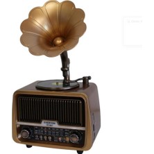 Everton RT-601 Gramafonlu Bluetooth Fm-Usb-Tf-Aux  Şarjlı Nostaljik Radyo (Kdo)