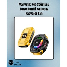 Twin Store Rgb Işıklı Girdap Fanlı Mobil Soğutucu | Manyetik Montaj | Type-C Girişli