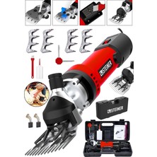 Steiner Alman 9900 W Devir Ayarlı Çift Soğutmalı Koyun Kırpma Kırkma Makinesi + 4 Adet Üst Bıçak Kır