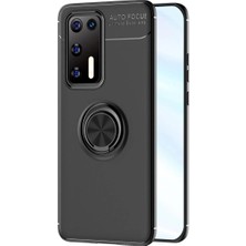 Mudanis Huawei P40 Kılıf Range Yüzüklü Silikon - Siyah