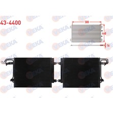 Klıma Radyatoru Volkswagen Caddy Iıı (2ka,2kh,2ca,2ch) 1.9 Tdı M-T 2004-2010 Veka 43-4400 T1
