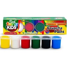 zufigo 6'lı Guaj Boya Rich Funny Kids Gouache Paint 25ML