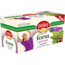 Doğuş Form Yeşilçay Tarçınlı Bitki Çayı 20X2 gr (Kdo)