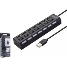 Hadron HDX7001 USB Hub 7-Usb Siyah Anahtarlı (Kdo)