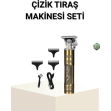 Armüz T Bıçaklı Profesyonel Çizik Tıraş Makinesi Seti – 120 Dakika Kullanım, Şarjlı & Kablolu