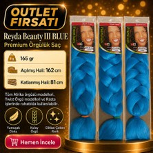 3 Paket / Afrika Örgüsü ve Rasta Için Sentetik Blue3